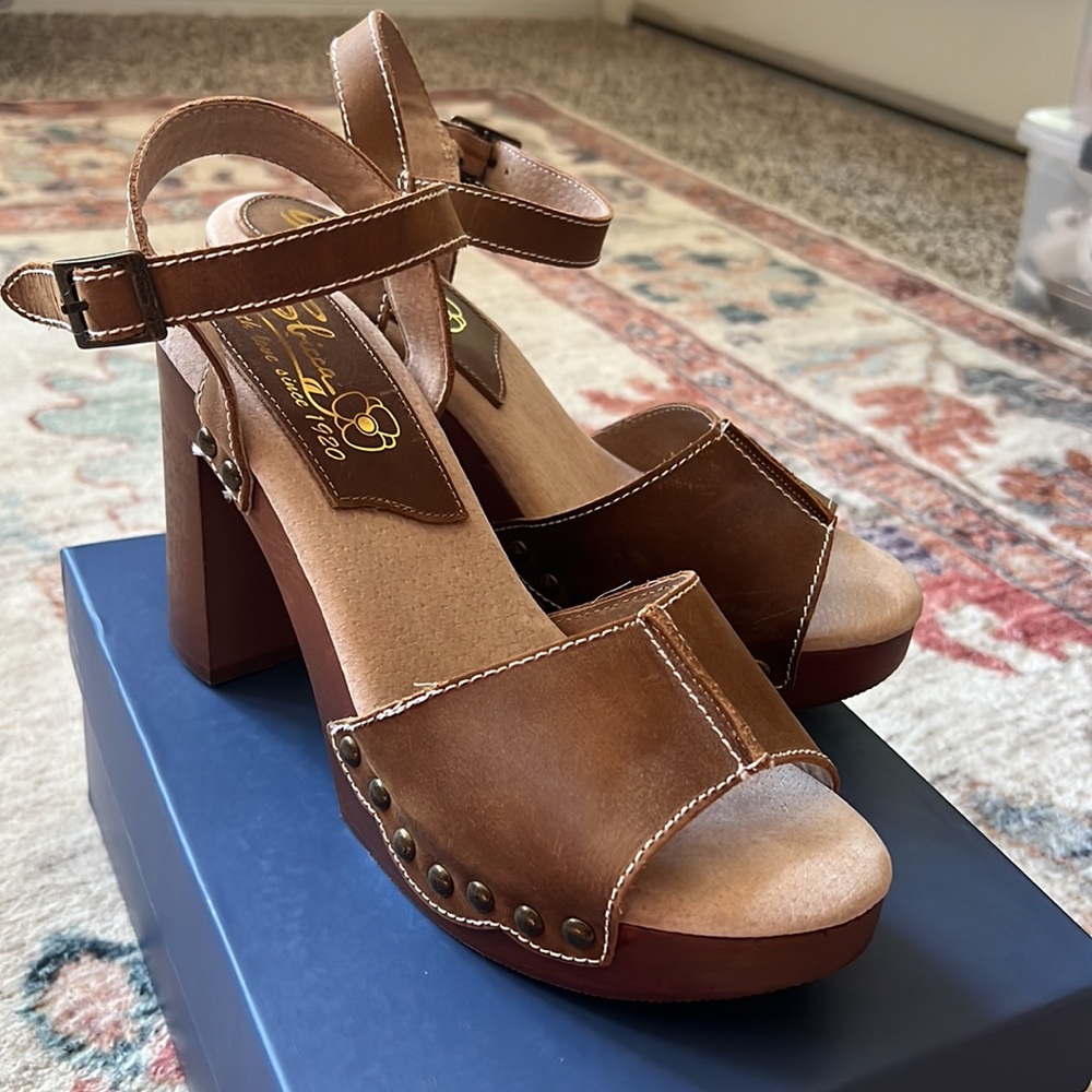 Never worn, Sbicca wood block platform heels, size 8